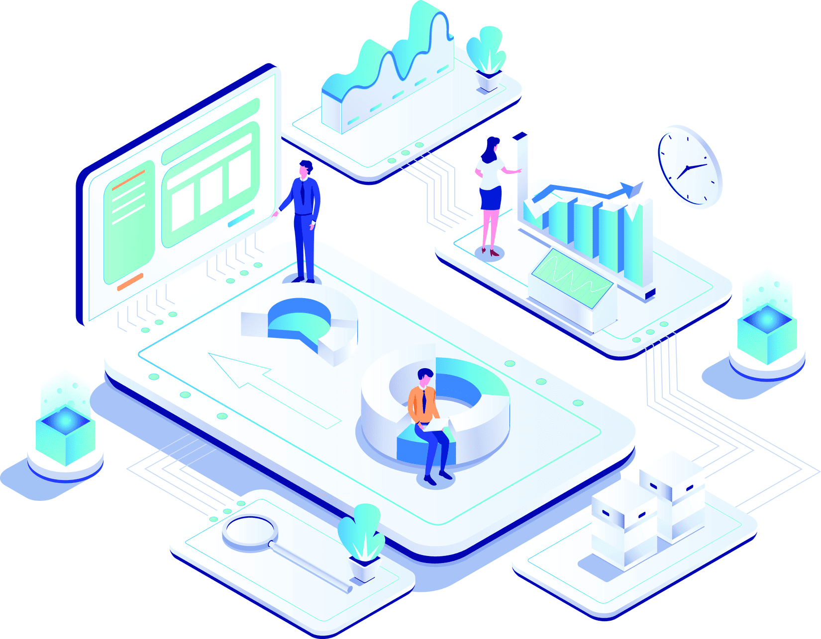 Outils digitaux illustrant l'objectif d'optimiser les consommations